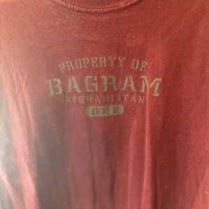 Property of Bagram Afghanistan OEF size XL long sleeve well used